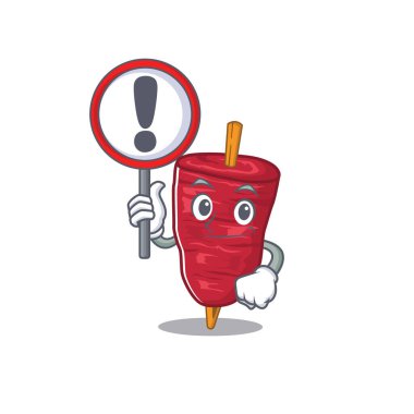 Bir donör kebap tasarım stili tabela ile bir simge