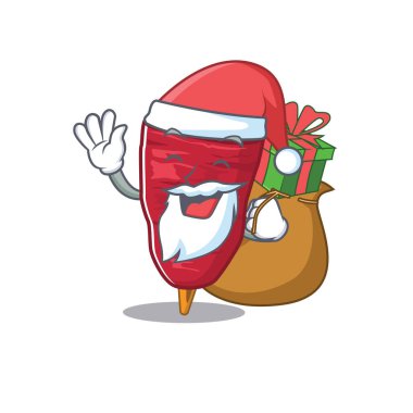 Yapıcı kebap Noel Baba 'nın Noel hediyeli karikatür tasarımı