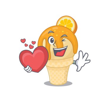 Tatlı portakallı dondurma karakteri.