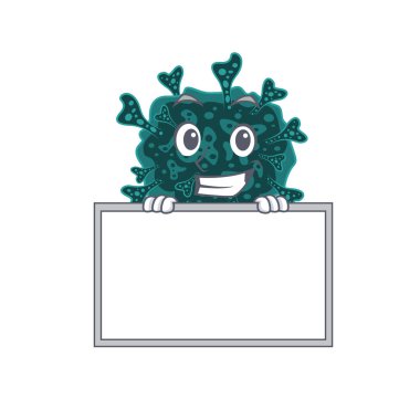 Gülen Herdecovirus çizgi film tasarım tarzının bir tahtası var