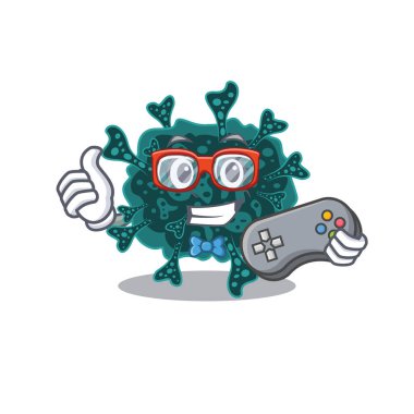 Maskot tasarım konsepti herdecovirus oyun denetleyici kullanarak