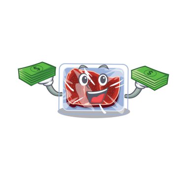 Zengin bir donmuş et çizgi film karakteri. Elinde para var.