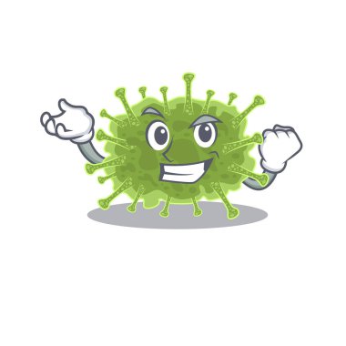 Mutlu yüzlü göz kamaştırıcı bir haploviricotina maskot tasarımı.