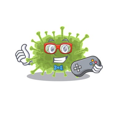 Kontrol aygıtı kullanan haploviricotina oyuncusunun maskot tasarımı konsepti