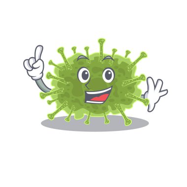 Bir parmak hareketiyle Haploviricotina maskotu tasarımı