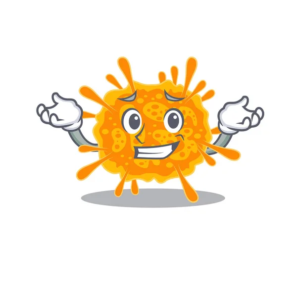 Μια εικόνα του χαμόγελου nobecovirus έννοια σχεδιασμού κινουμένων σχεδίων — Διανυσματικό Αρχείο