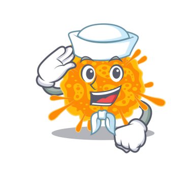 Sailor çizgi film karakteri beyaz şapkalı nobecovirus