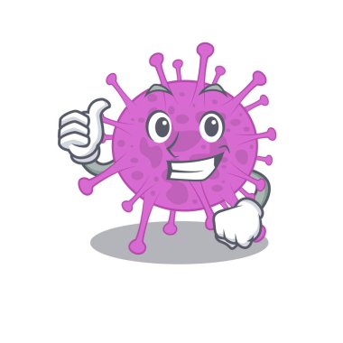 Kuş Coronavirus çizgi film karakteri tasarımı tamam jest yapıyor
