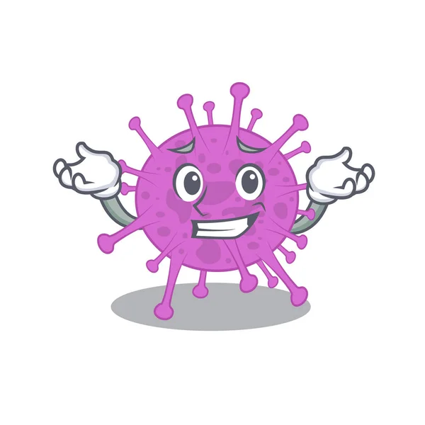 Ein Bild des grinsenden Vogelcoronavirus Cartoon-Design-Konzept — Stockvektor