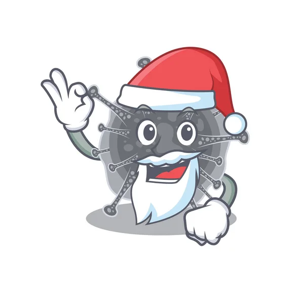 Articulavirales Santa Cartoon-Figur mit süßem Finger ok — Stockvektor