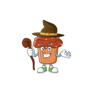 Şirin ve sinsi Cadı Çikolatalı Kek Çizgi Film Tasarımı Tarzı