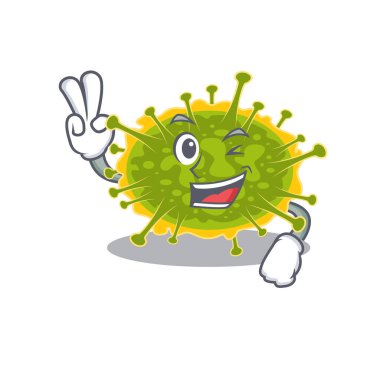 İki parmaklı mutlu insthoviricetes çizgi film tasarımı konsepti. Vektör illüstrasyonu