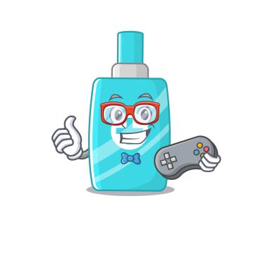 Maskot tasarımı merhem krem kullanıcısı konsepti. Vektör illüstrasyonu