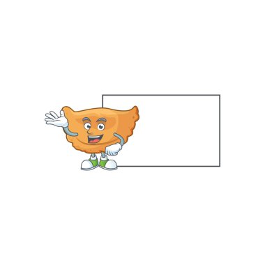 Maskot tasarımlı Cornes de Ceylan resmi. Vektör illüstrasyonu