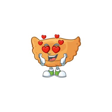 Büyüleyici Cornes de ceylan çizgi film karakteri aşık oluyor. Vektör illüstrasyonu