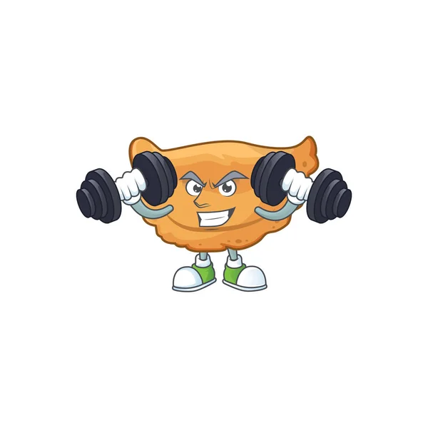 Exercício Fitness Cornes Gazelle Personagem Dos Desenhos Animados Usando Sinos —  Vetores de Stock