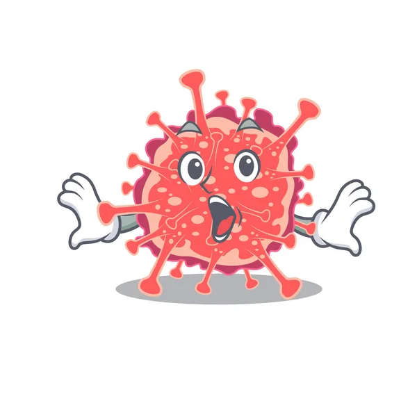 Γελοιογραφία Στυλ Σχεδιασμού Του Polyploviricotina Έχει Μια Αιφνιδιαστική Χειρονομία Εικονογράφηση — Διανυσματικό Αρχείο