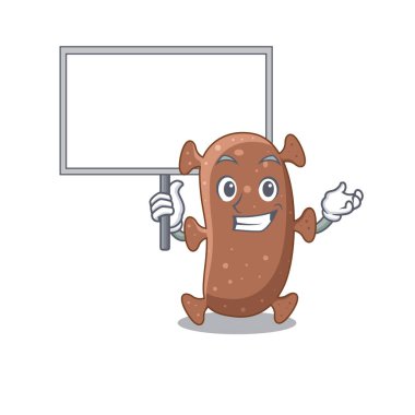 Bir aktinomyce ikonu İsrail maskot tasarımı bir tahta getirir. Vektör illüstrasyonu