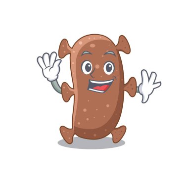 Karizmatik bir oyuncu İsrail maskot tasarımı. Gülümseyip el sallıyor. Vektör illüstrasyonu