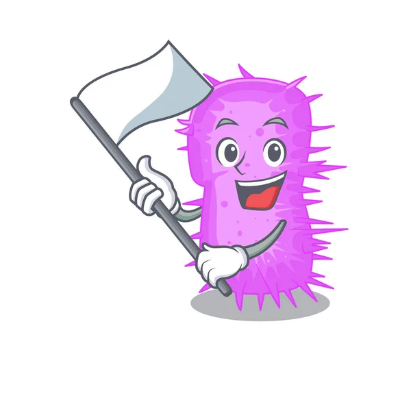 Acinetobacter Nacionalista Baumannii Mascote Design Personagem Com Bandeira Ilustração Vetorial — Vetor de Stock