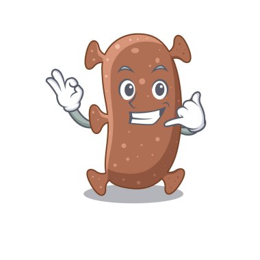 Aktinomis 'in karikatür tasarımı. Bana komik jest diyebilirsin. Vektör illüstrasyonu