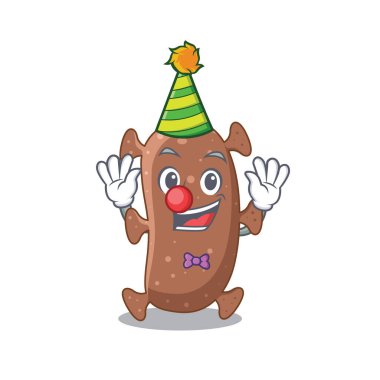 Çizgi film karakteri tasarım konsepti şirin palyaço oyunculuğu İsrail 'i. Vektör illüstrasyonu