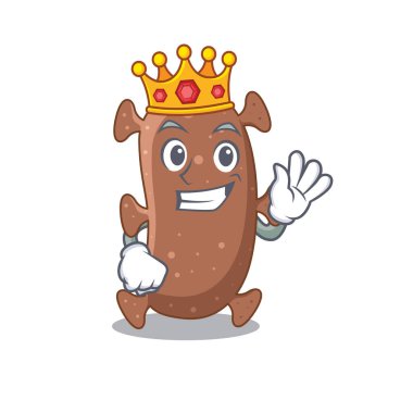 Aktinomların bilge kralı İsrail maskot tasarım stili. Vektör illüstrasyonu