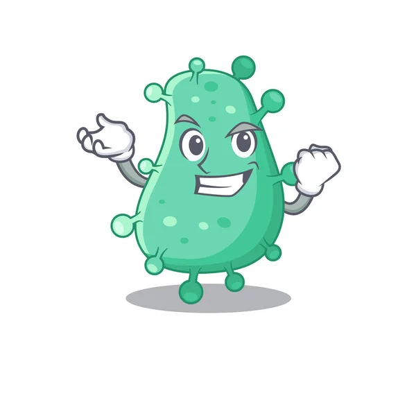 Concepto Diseño Mascota Deslumbrante Agrobacterium Tumefaciens Con Cara Feliz Ilustración — Vector de stock