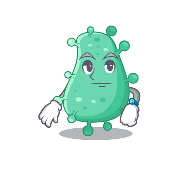 Diseño Mascota Agrobacterium Tumefaciens Mostrando Gesto Espera Ilustración Vectorial — Vector de stock