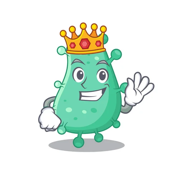 Rey Sabio Agrobacterium Tumefaciens Estilo Diseño Mascota Ilustración Vectorial — Vector de stock