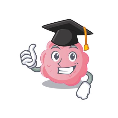 Tören için siyah şapkalı anaplazma phagocytophilum 'un mutlu yüzü. Vektör illüstrasyonu