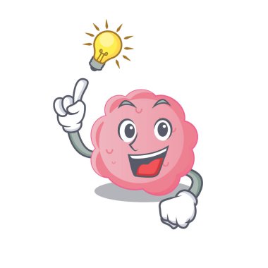 Anaplasma phagocytophilum 'un maskot karakter tasarımının zekice bir jesti vardır. Vektör illüstrasyonu