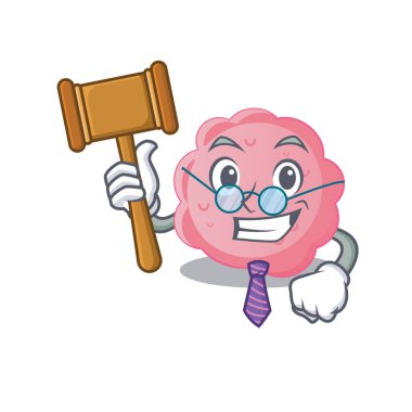 Gözlük takan mütevazı bir anaplasma phagocytophilum çizgi film karakteri tasarımcısı. Vektör illüstrasyonu