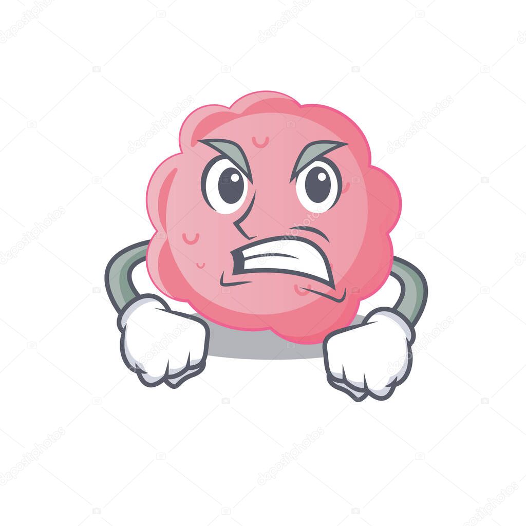 Mascot design concept of anaplasma phagocytophilum with angry face. Vector illustration