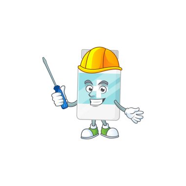 Akıllı otomotiv destek şişesi maskot tasarımı tarzında sunuluyor