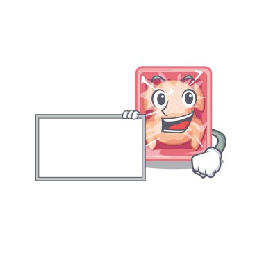 Donmuş tavuk çizgi film karakteri tasarımı. Vektör illüstrasyonu