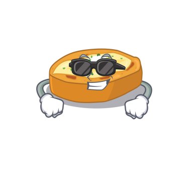 Pahalı siyah gözlük takan havalı patates çizgi film karakteri. Vektör illüstrasyonu