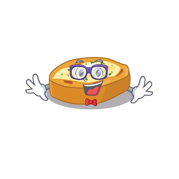 Μασκότ Στυλ Σχεδιασμού Των Geek Ψημένες Πατάτες Γυαλιά Εικονογράφηση Διανύσματος — Διανυσματικό Αρχείο