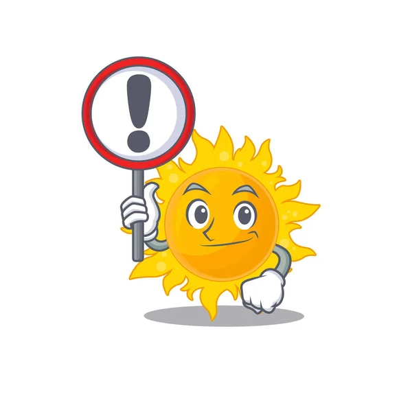 Icon Summer Sun Cartoon Design Style Sign Board Vector Illustration — Stock Vector
