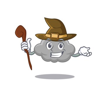 Gri bulut sinsi ve aldatıcı cadı çizgi film karakteri