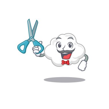 Berberli spor beyaz bulut çizgi film karakteri tasarımı