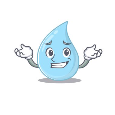 Sırıtan yağmur damlası çizgi film tasarımı konsepti. Vektör illüstrasyonu