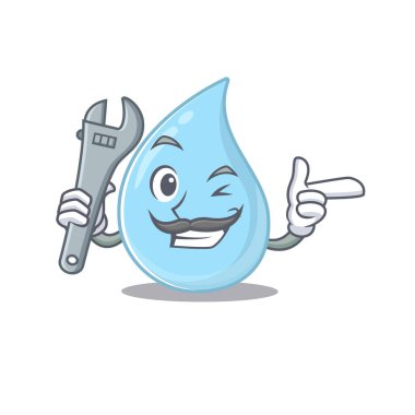 Yağmur damlası mekanik tasarım konsepti. Vektör illüstrasyonu