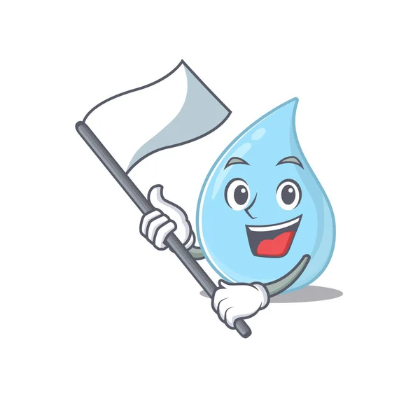 Nationalistic Raindrop Mascot Character Design Flag Vector Illustration — Stock Vector