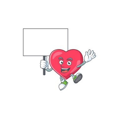 Tatlı kalpli tıbbi bilgilendirme çizgi film karakteri ayağa kalkar. Vektör illüstrasyonu