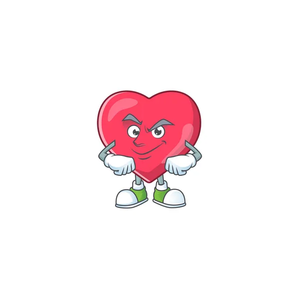 Corazón Estilo Diseño Mascota Notificación Médica Con Cara Sonriente Ilustración — Archivo Imágenes Vectoriales