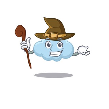 Mavi bulut sinsi ve aldatıcı cadı çizgi film karakteri