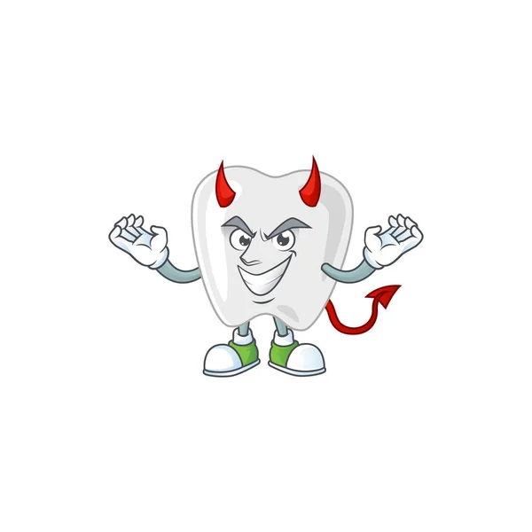 Una Imagen Los Dientes Del Diablo Diseño Personajes Dibujos Animados — Vector de stock
