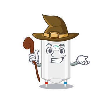 Gaz sobası sinsi ve aldatıcı cadı çizgi film karakteri