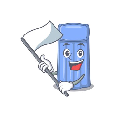 Bayrağı olan milliyetçi bir su yatağı maskotu tasarımı